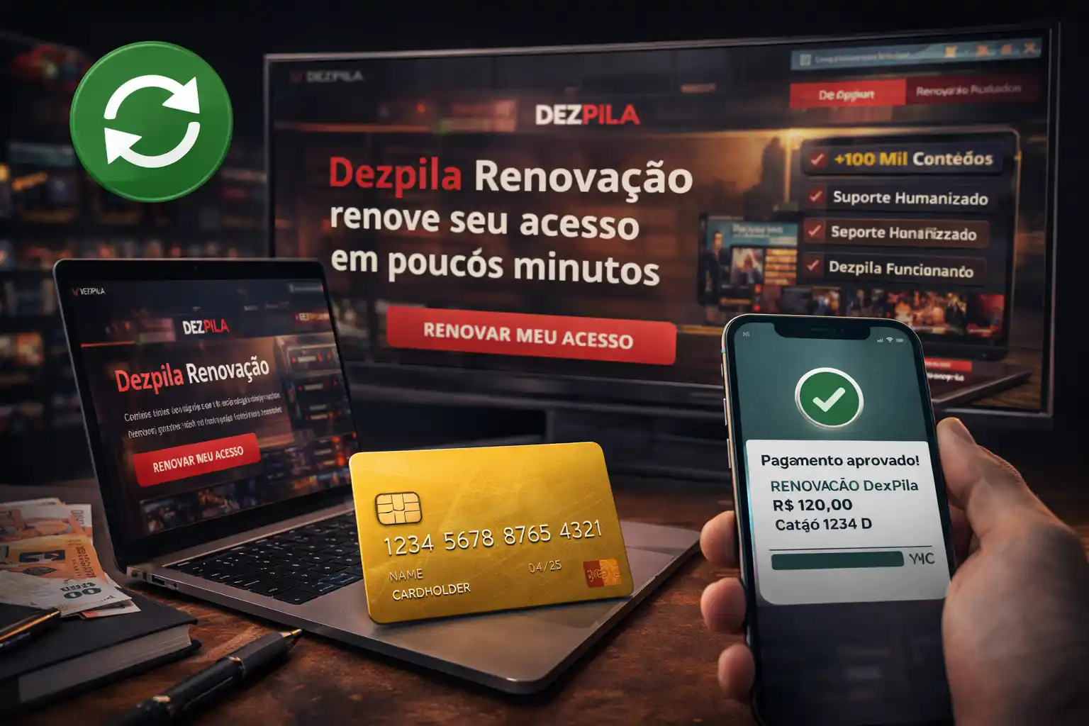 Renovação do DezPila com acesso liberado e suporte rápido