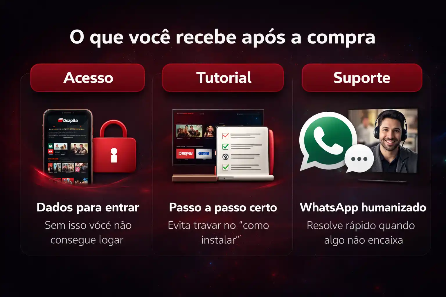 Resumo do que você recebe após comprar o Dezpila