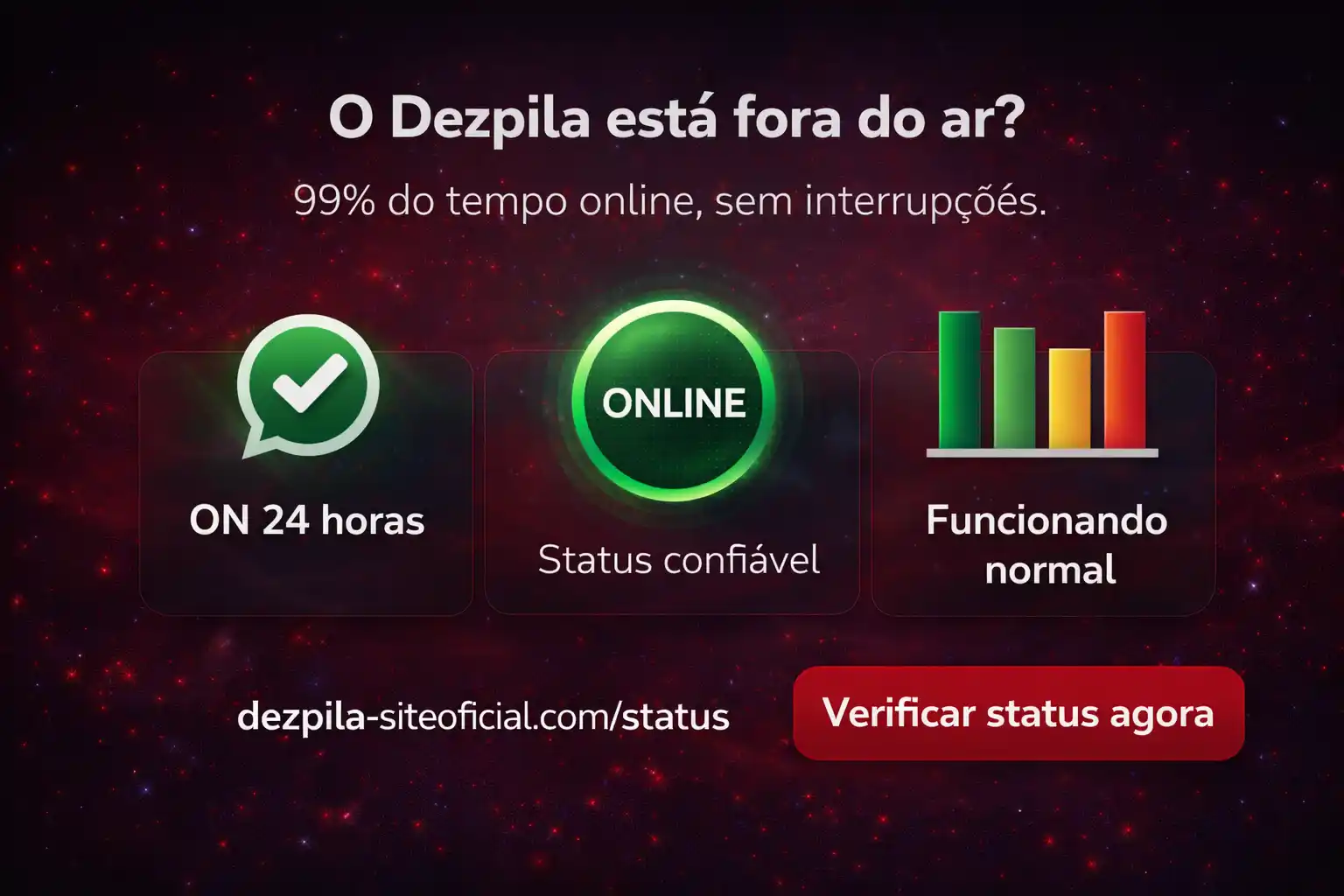 Dezpila no ar e funcionando: estabilidade e status